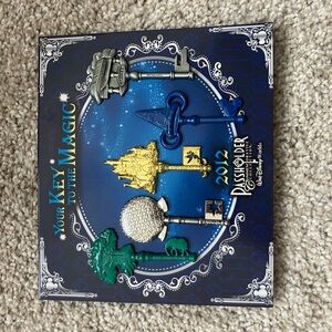 key to the magic 2012 passholder pins edition (includes all of the pins) NWT